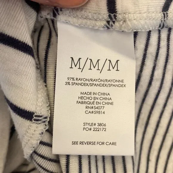 CAbi Pivot Tee Striped Oversized Top Style# 3806 Hi-Lo Tunic Fit Size Medium - Picture 5 of 7